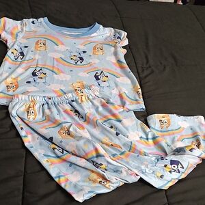 Disney Blue Rainbow Kids Pajama Set